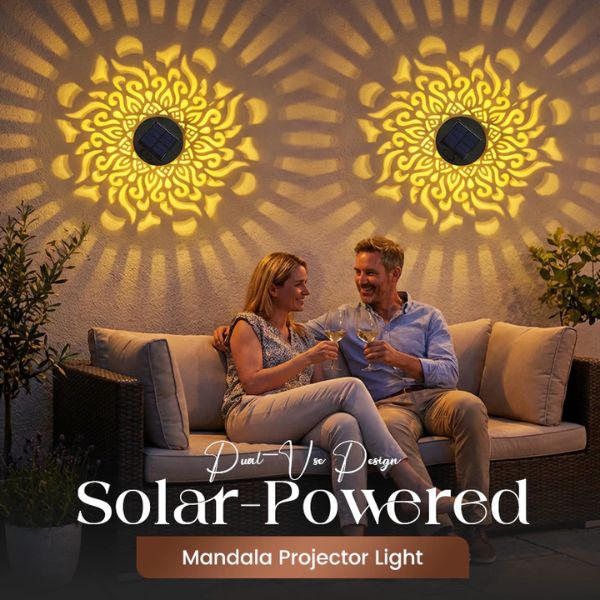 ☀️ Solar-powered mandala projector☀️
