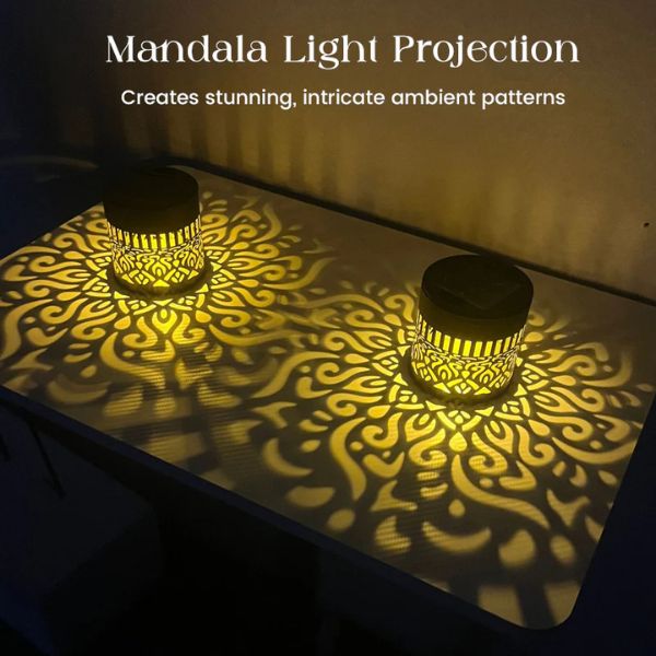 ☀️ Solar-powered mandala projector☀️