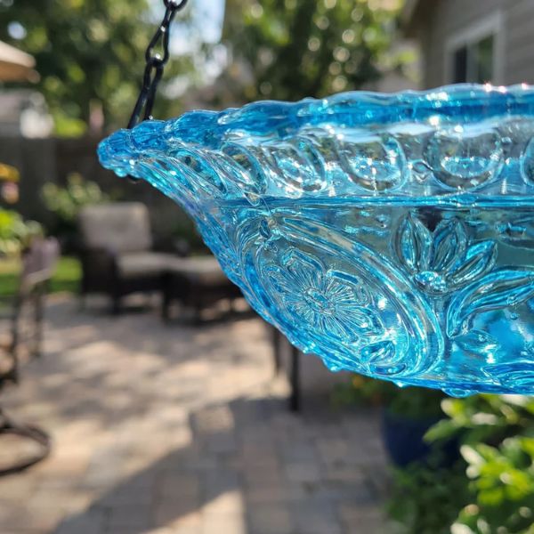 Hanging Bird Bath Fountain With Solar Waterfall