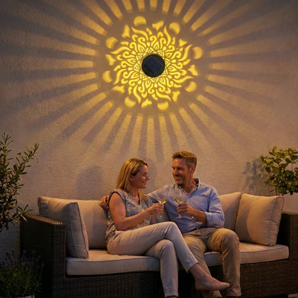 ☀️ Solar-powered mandala projector☀️