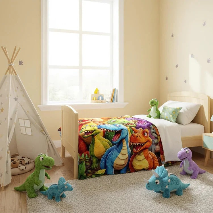 3D Dinosaur Blanket for Kids – Ultra Soft Flannel Throw